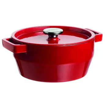 Pyrex panela de ferro fundido 3,6L redonda Ø24cm vermelho