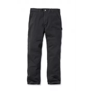 Calças de trabalho Carhartt Washed Twill Dungaree pretas Relaxed Fit