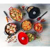 Assadeira oval em ferro fundido Pyrex 3,8L vermelha 29x21cm