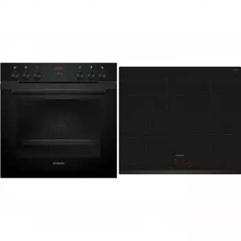 Conjunto de forno de encastrar e placa Siemens EQ322IAAB