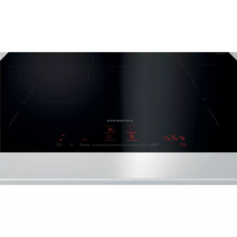 Placa de indução Siemens EH601HFB1E iQ300 60 cm preta, encastrada a nível