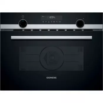 Micro-ondas de encastrar Siemens CM585AGS1 iQ500 preto/aço inoxidável