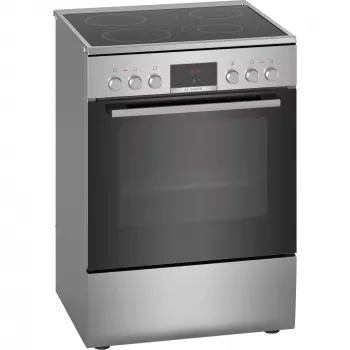 Fogão elétrico independente Bosch HKR39C250 Serie 4 com placa vitrocerâmica, aço inoxidável