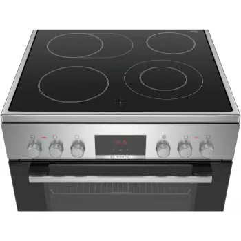 Fogão elétrico independente Bosch HKR39C250 Serie 4 com placa vitrocerâmica, aço inoxidável