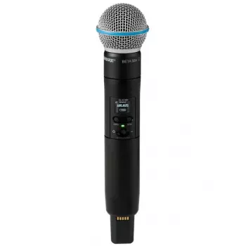 Emissor de mão Shure SLXD2+/B58=-G65 com microfone Beta 58A (470-606 MHz)