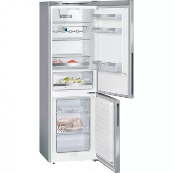 Frigorífico combinado independente Siemens KG36EALCA iQ500, 186 cm, C, aspeto aço inoxidável