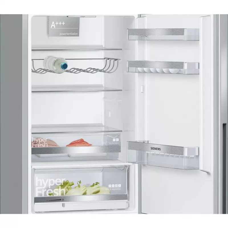 Frigorífico combinado independente Siemens KG36EALCA iQ500, 186 cm, C, aspeto aço inoxidável