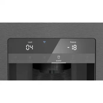 Frigorífico combinado French Door Side-by-Side Siemens KF96DPXEA iQ700 com distribuidor de água e gelo, 183 cm, classe de eficiência energética E, aço inoxidável