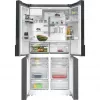 Frigorífico combinado French Door Side-by-Side Siemens KF96DPXEA iQ700 com distribuidor de água e gelo, 183 cm, classe de eficiência energética E, aço inoxidável