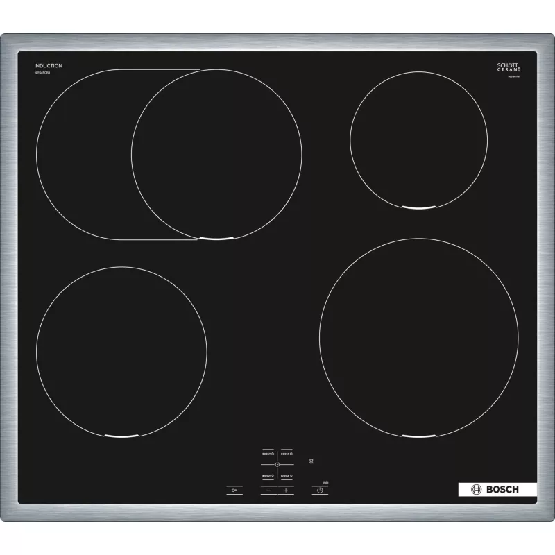 Conjunto de forno encastrável e placa vitrocerâmica Bosch HND415LS62, 71L, 7 funções, aço inoxidável
