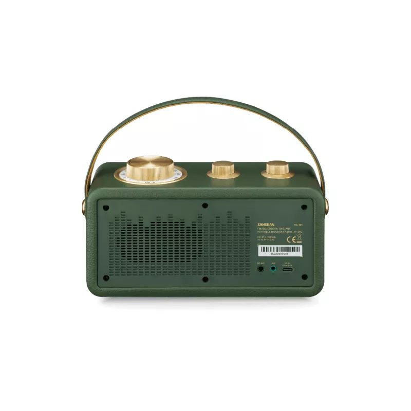 Coluna Bluetooth portátil Sangean RA-101 Forest Gold
