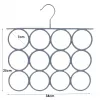 SAUBER Cabide de metal revestido a PVC para cachecóis cinzento