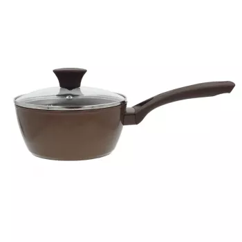 NEWILL Natura Panela de molho com tampa de vidro 18 cm indução castanha
