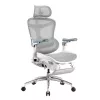 Cadeira de escritório ergonómica em malha SIHOO DORO C300 Pro com apoio para os pés, branca