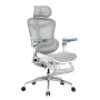 Cadeira de escritório ergonómica em malha SIHOO DORO C300 Pro com apoio para os pés, branca