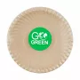 Pratos compostáveis de cana-de-açúcar GOGREEN com padrão Go Green Ø23cm 10 unidades