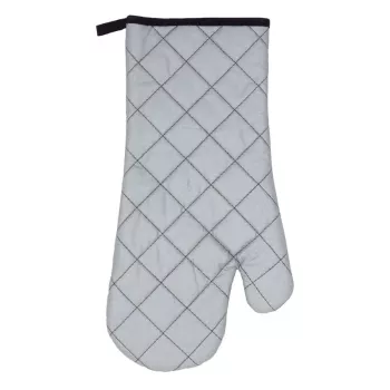 Luva de grelhador resistente ao calor ASI COLLECTION 18x38cm prateada com costuras pretas