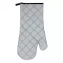 Luva de grelhador resistente ao calor ASI COLLECTION 18x38cm prateada com costuras pretas