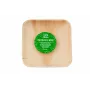 Pratos quadrados de folha de areca GoGreen 15x15 cm pack de 10 naturais descartáveis