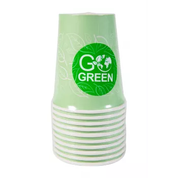 Conjunto de louça de piquenique compostável GOGREEN para 4 pessoas, 24 peças, de origem vegetal, branco natural