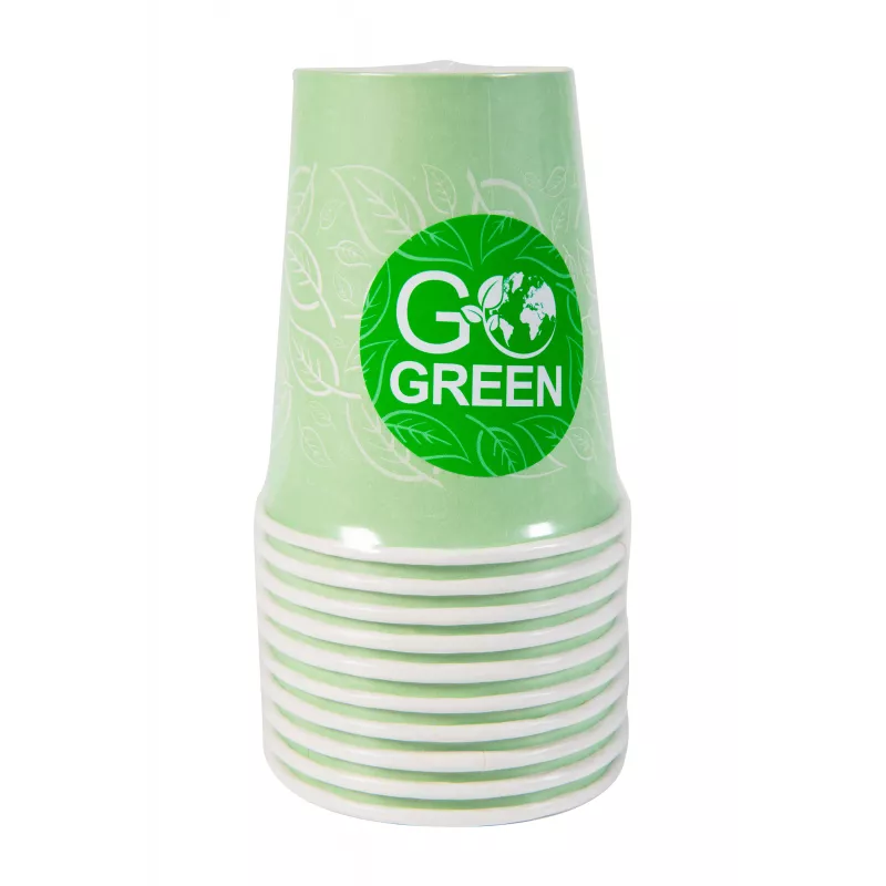 Conjunto de louça de piquenique compostável GOGREEN para 4 pessoas, 24 peças, de origem vegetal, branco natural
