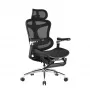 Cadeira de escritório ergonómica em malha SIHOO DORO C300 Pro com apoio para os pés, preta