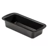 Forma de bolo retangular NEWILL 25x11x6,4 cm preta forma antiaderente de aço carbono
