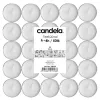 Velas de chá CANDELA 50 unid., brancas, sem perfume, 4 h de duração, copos de alumínio