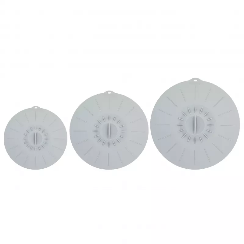 ASI COLLECTION conjunto de tampas de silicone com 3 Ø20/26/30cm cinzento