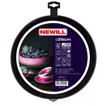 NEWILL forma de mola Ø26x7,6cm preta revestimento antiaderente aço carbono