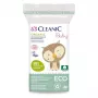 Cleanic Baby discos de algodão para bebés, 60 unid., 100% algodão natural, hipoalergénicos, sem cloro