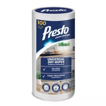 PRESTO toalhetes universais em rolo, 100 unid.