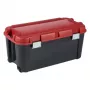KETER caixa DIY com tampa Totem 80L 79,5x39,5x37,1cm preto/vermelho