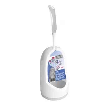 YORK BACTERIA STOP Escova de sanita com suporte, conjunto com cabeça de silicone e base de cerâmica