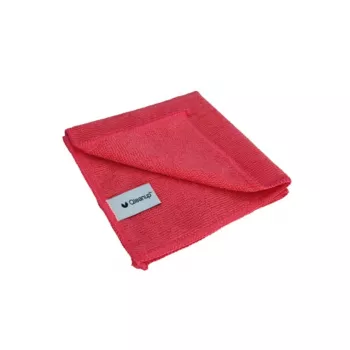 Panos de limpeza em microfibra QLEANUP 250gsm 30x30 cm, pack de 10, vermelho