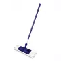 YORK Smart Flat Mop Brush 45x15 cm com cabo telescópico 74-130 cm, microfibra, cinzento/azul
