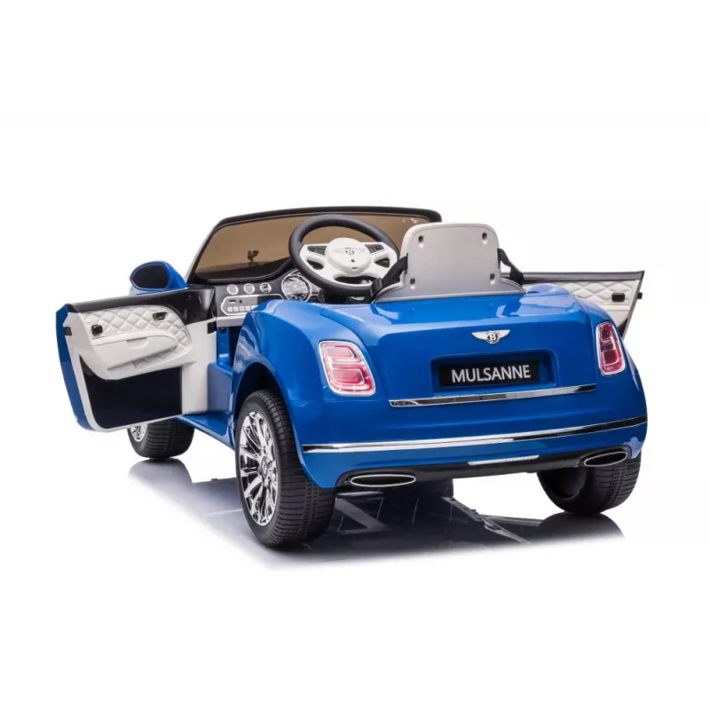 LEAN CARS carro elétrico infantil a bateria Bentley Mulsanne azul pintado 12V para conduzir