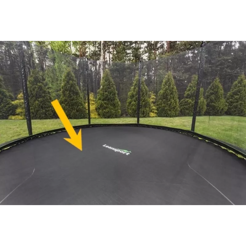 LEAN SPORT PRO 12ft tapete de substituição para trampolim, 72 ganchos, polipropileno resistente aos UV, preto