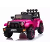 LEAN CARS BRD-7588 rosa 12V Jeep elétrico montável para crianças com luzes LED, MP3, controlo remoto, 4x4