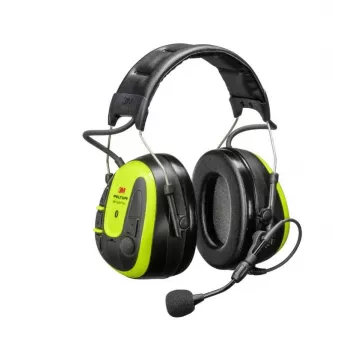 3M Peltor WS Alert X MRX21A3WS7 auscultadores de proteção auditiva Bluetooth com rádio FM, arco de cabeça, SNR 31 dB, preto/amarelo
