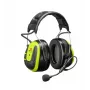 3M Peltor WS Alert X MRX21A3WS7 auscultadores de proteção auditiva Bluetooth com rádio FM, arco de cabeça, SNR 31 dB, preto/amarelo