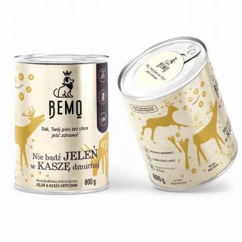 BEMO Nie bądź Jeleń w kaszę dmuchaj Mono - comida húmida para cães - 800g