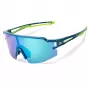 Óculos de ciclismo polarizados ROCKBROS com proteção UV e suporte para lentes graduadas, lentes azuis