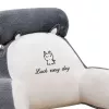 Encosto de cadeira LEAN TOYS apoio de costas para cadeira cama branco cinzento 60 x 40 cm