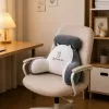 Encosto de cadeira LEAN TOYS apoio de costas para cadeira cama branco cinzento 60 x 40 cm