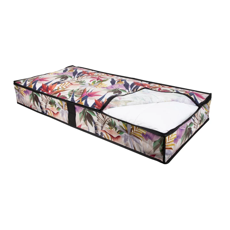 Caixa de arrumação de roupa ORDINETT 107x50x15 cm Floral Beauty