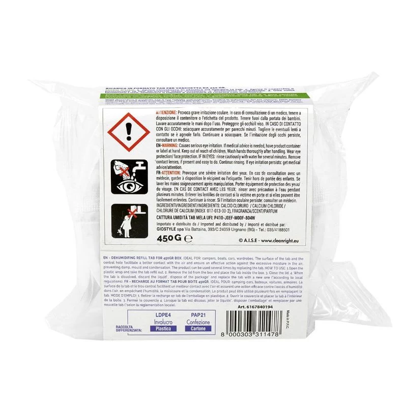 Pastilha de recarga para absorvedor de humidade ORDINETT 450g maçã