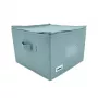 Caixa de arrumação quadrada ORDINETT com fecho de correr 30x30x21 cm menta