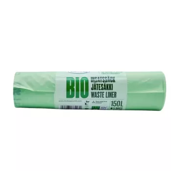 Sacos do lixo compostáveis BioBag 125/150L, 5 por rolo, 75x115 cm, verde
