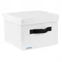 Caixa quadrada ORDINETT 25x25x19 cm branco algodão